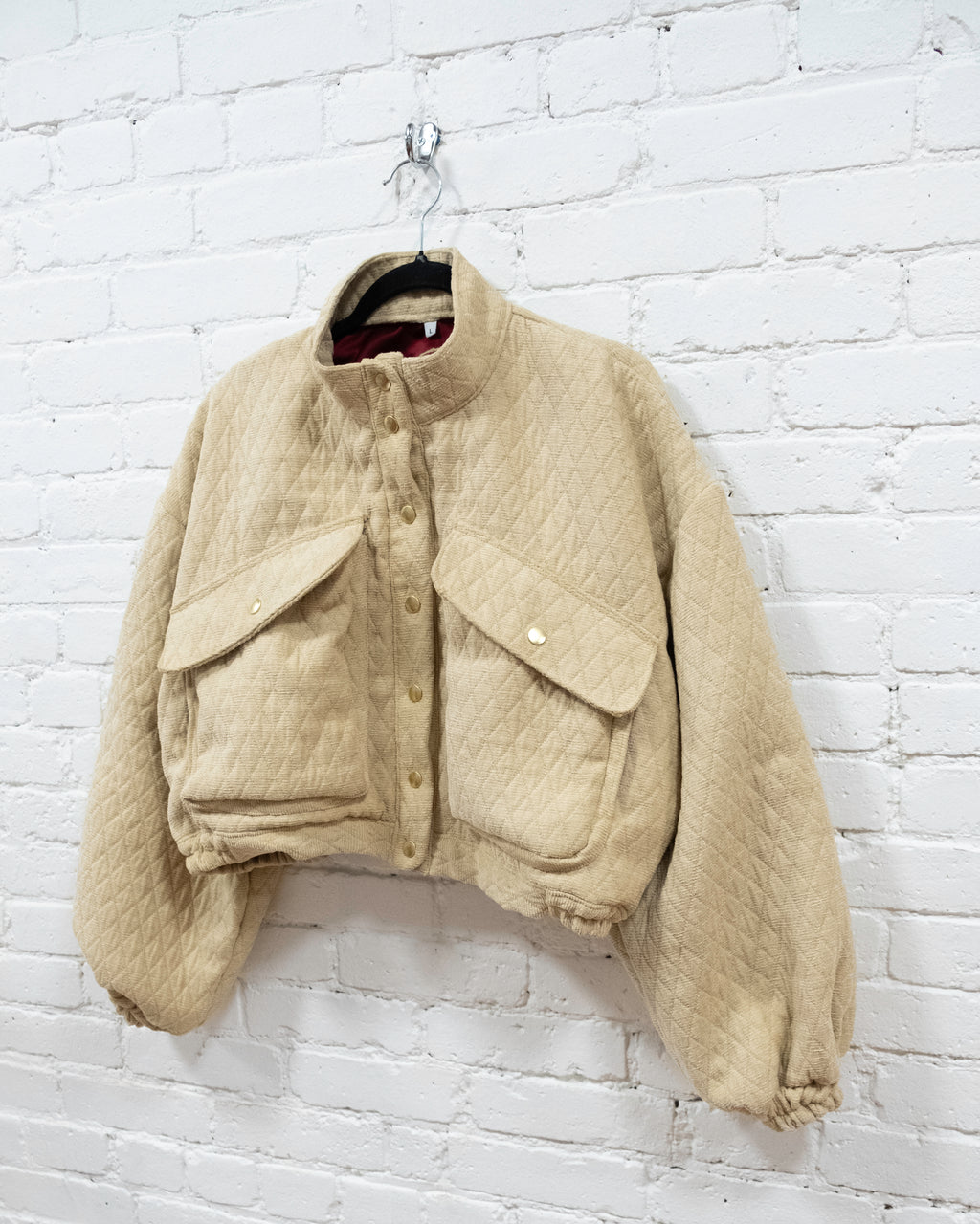 Tan Upholstery Crop Coat