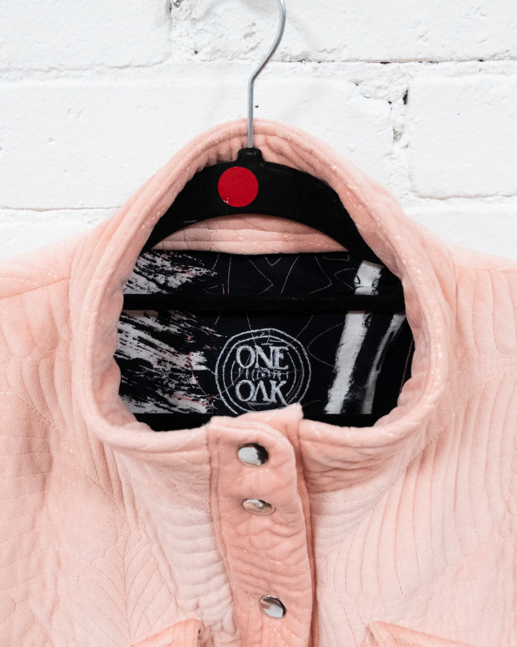 Pink Quilted Crop Blanket Coat