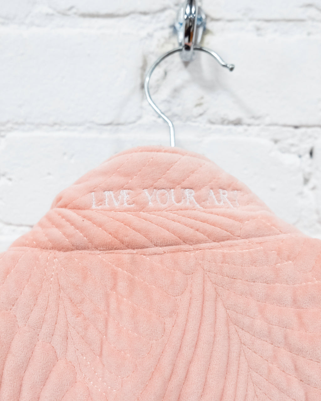 Pink Quilted Crop Blanket Coat