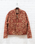 Aztec Pattern Red & Gold Cardigan