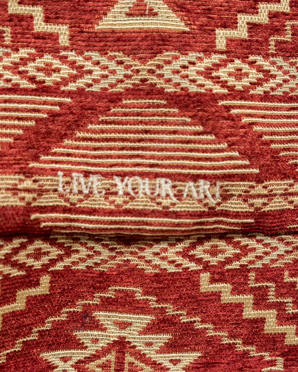 Aztec Pattern Red & Gold Cardigan