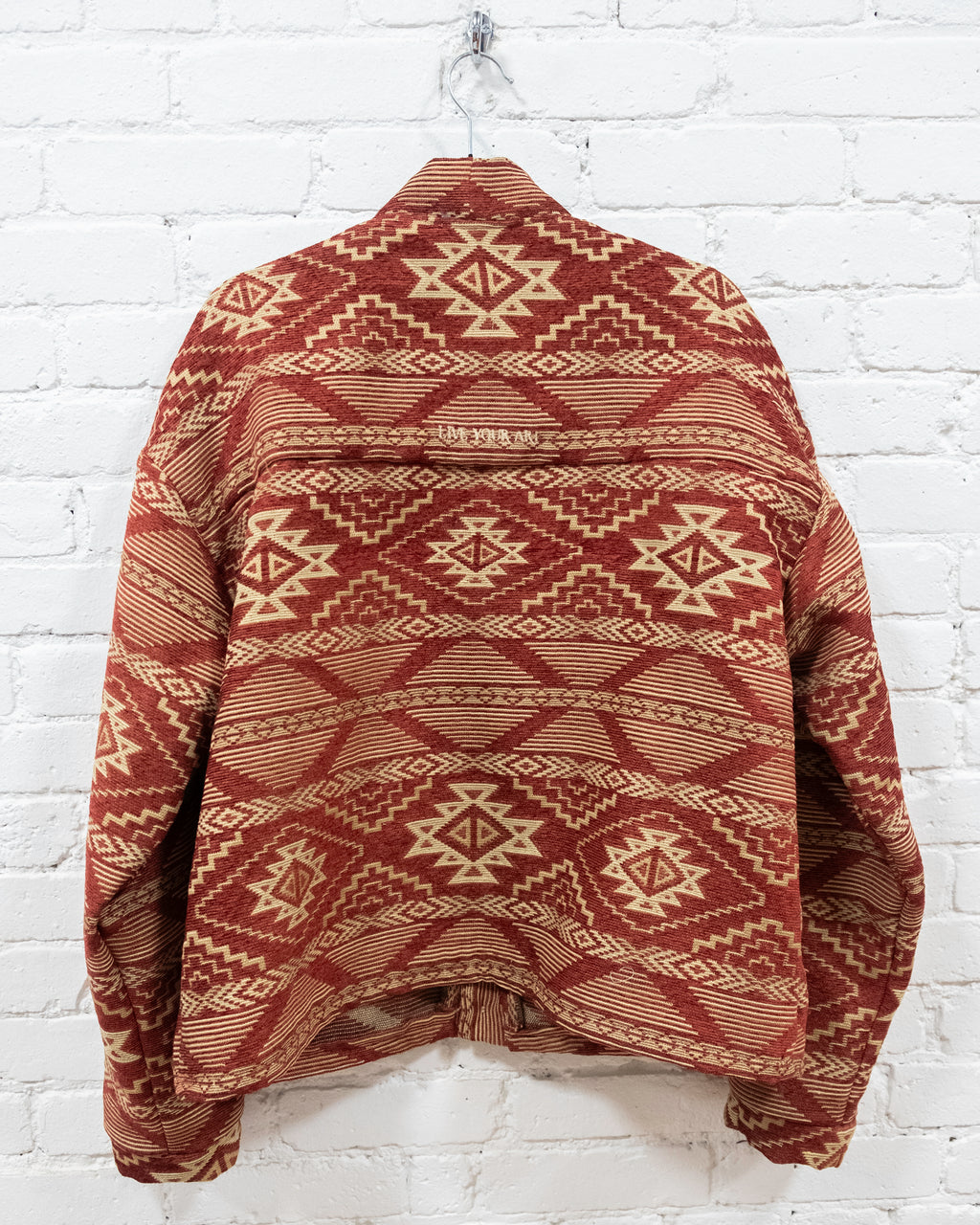 Aztec Pattern Red & Gold Cardigan