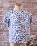 Blue & White Floral Camp Shirt
