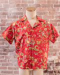 Red Floral Camp Shirt