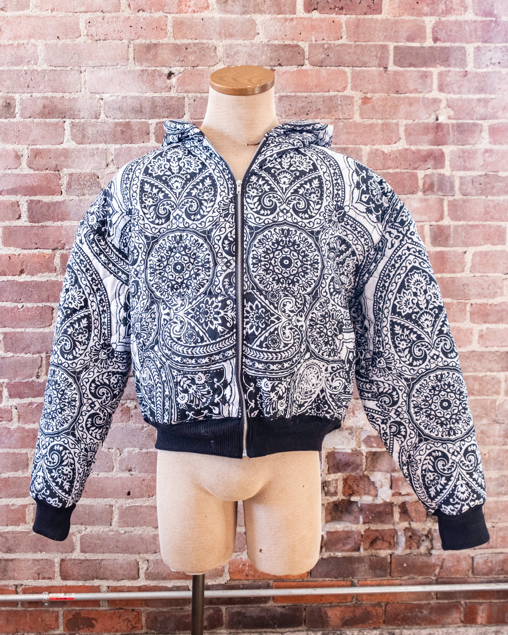 B&W Medallion Blanket Hoodie