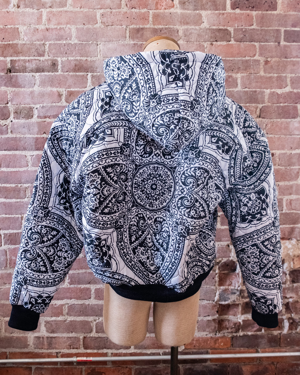 B&W Medallion Blanket Hoodie