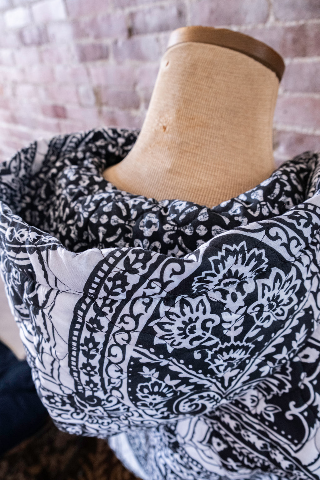 B&W Medallion Blanket Hoodie