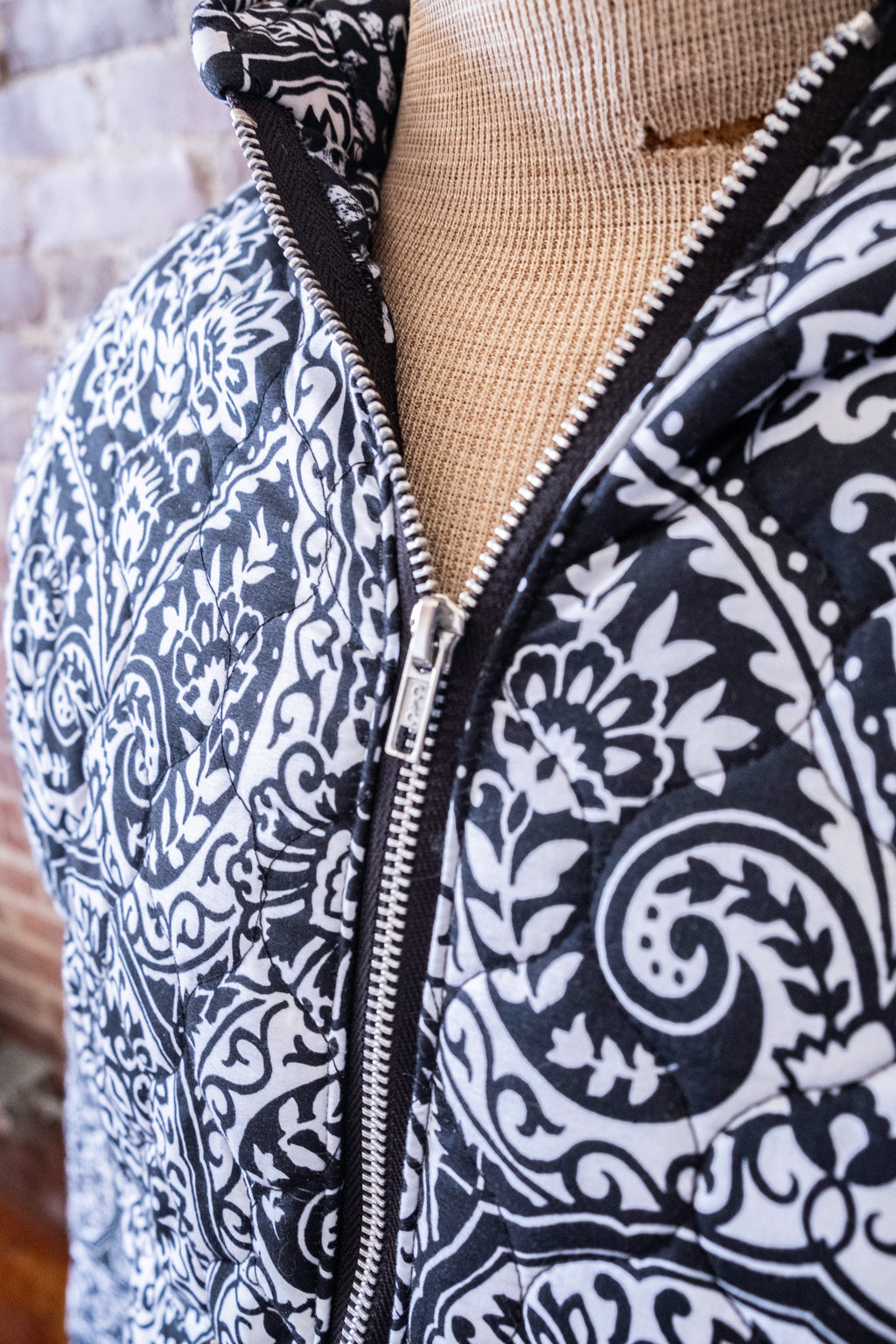 B&W Medallion Blanket Hoodie