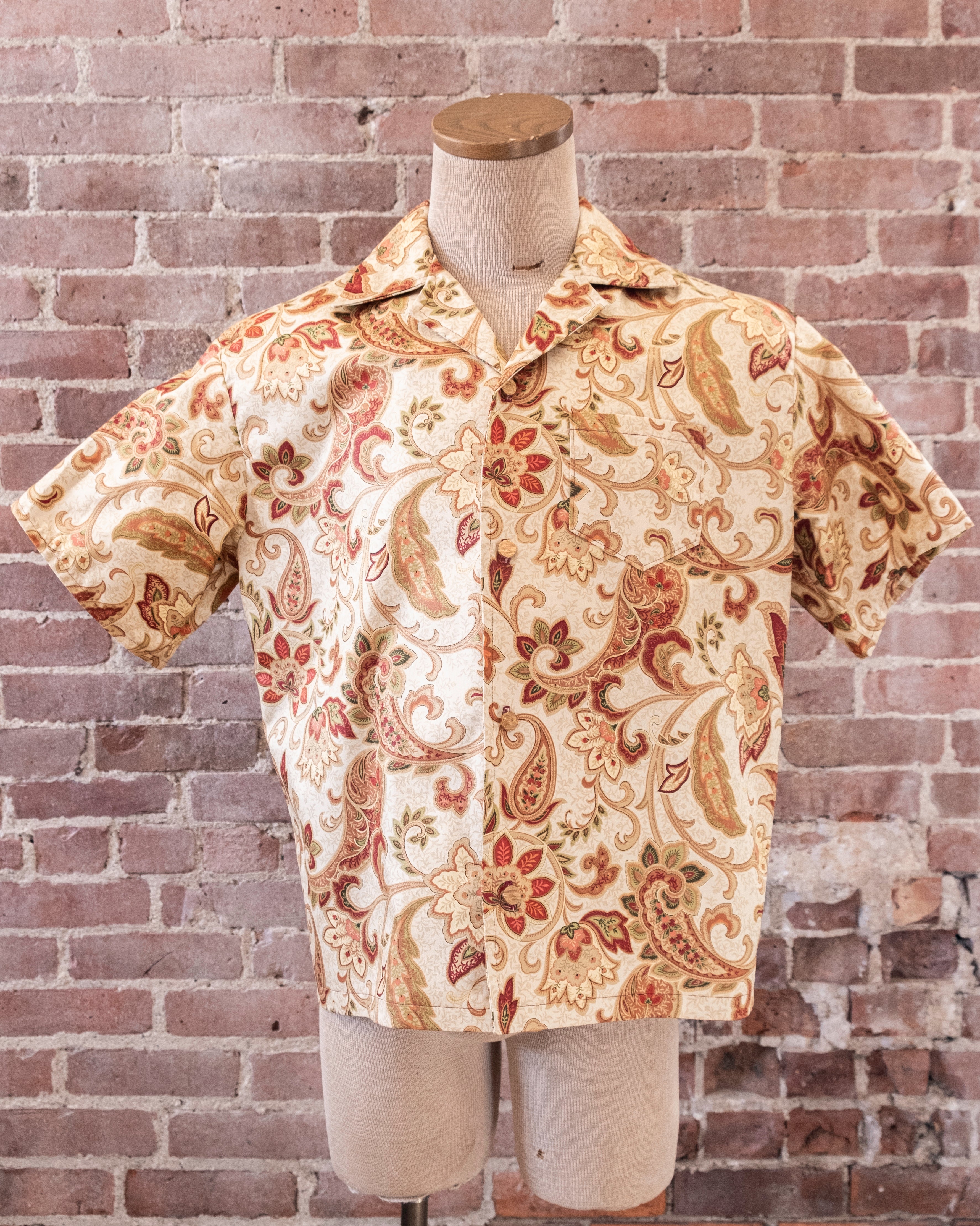 Yellow Paisley Camp Shirt