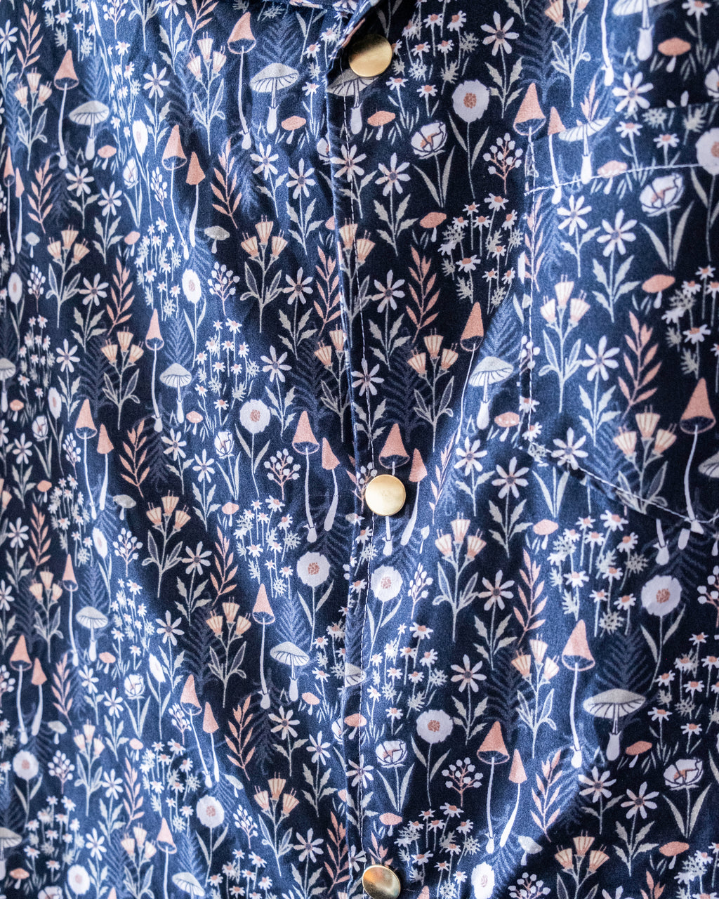 Blue Mushroom Camp Shirt