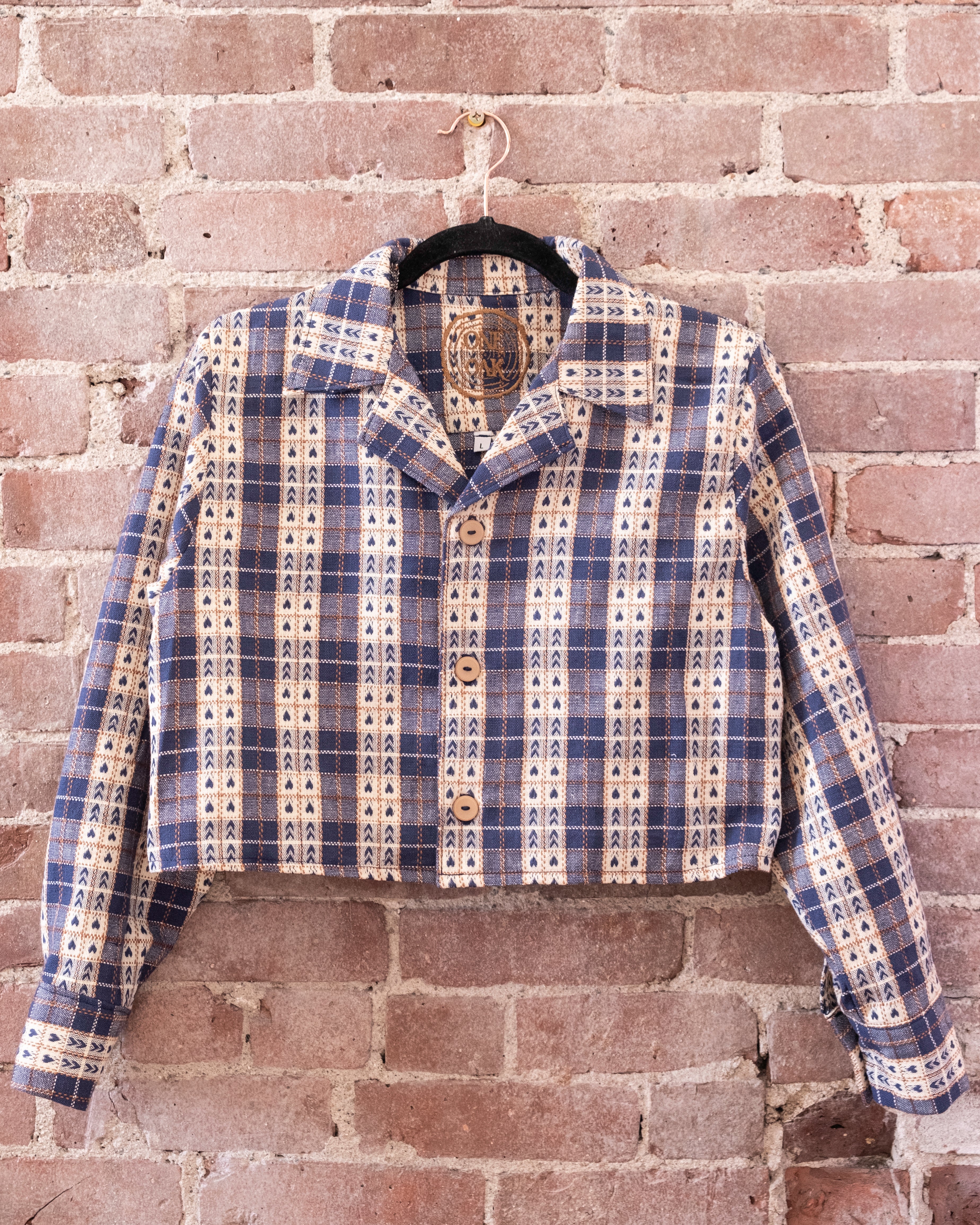 Long Sleeve Crop Camp Shirt
