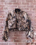 Camo Crop Puffy Bomber