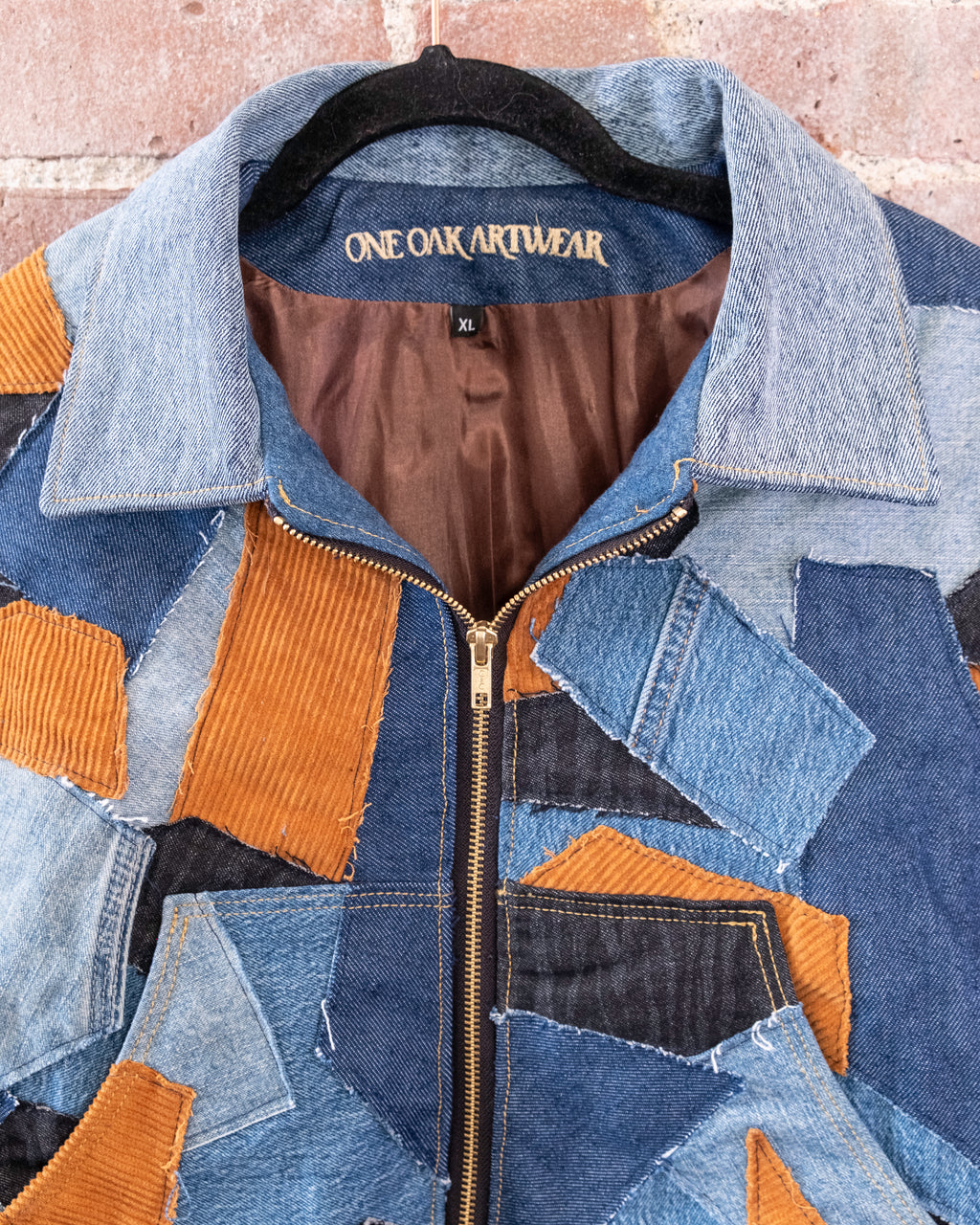 Denim Patchwork Crop Jacket
