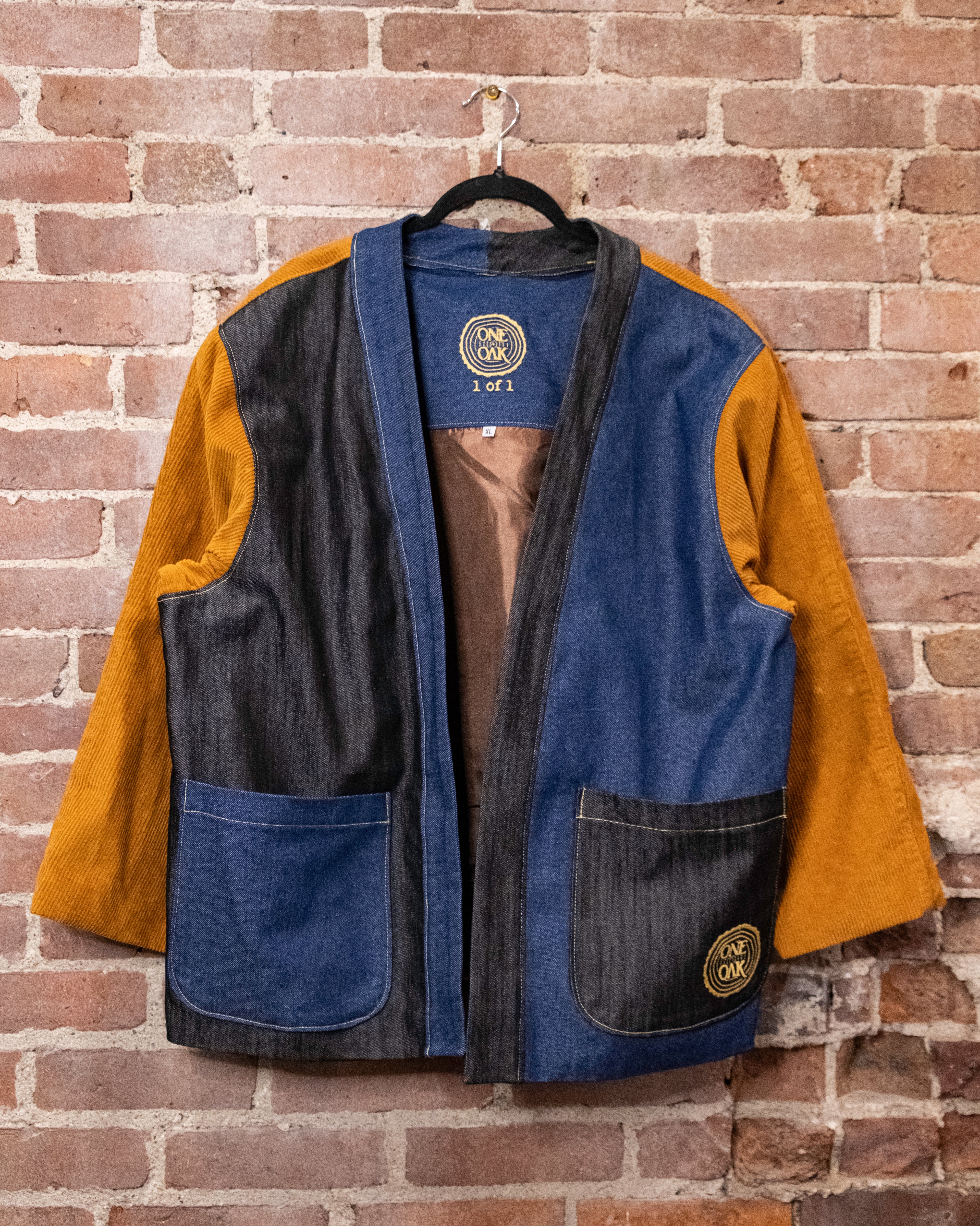 Contrast Denim & Corduroy Noragi