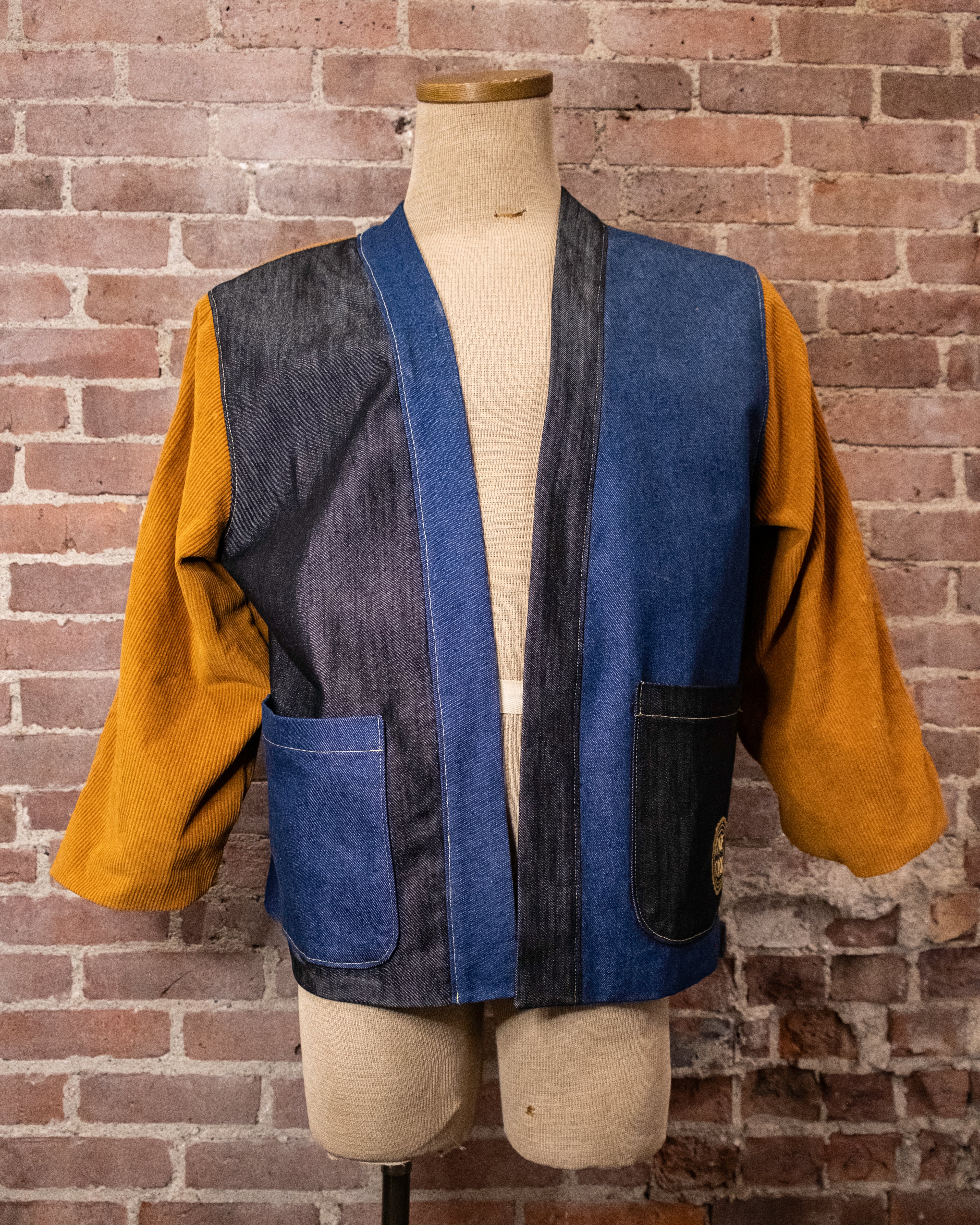 Contrast Denim & Corduroy Noragi