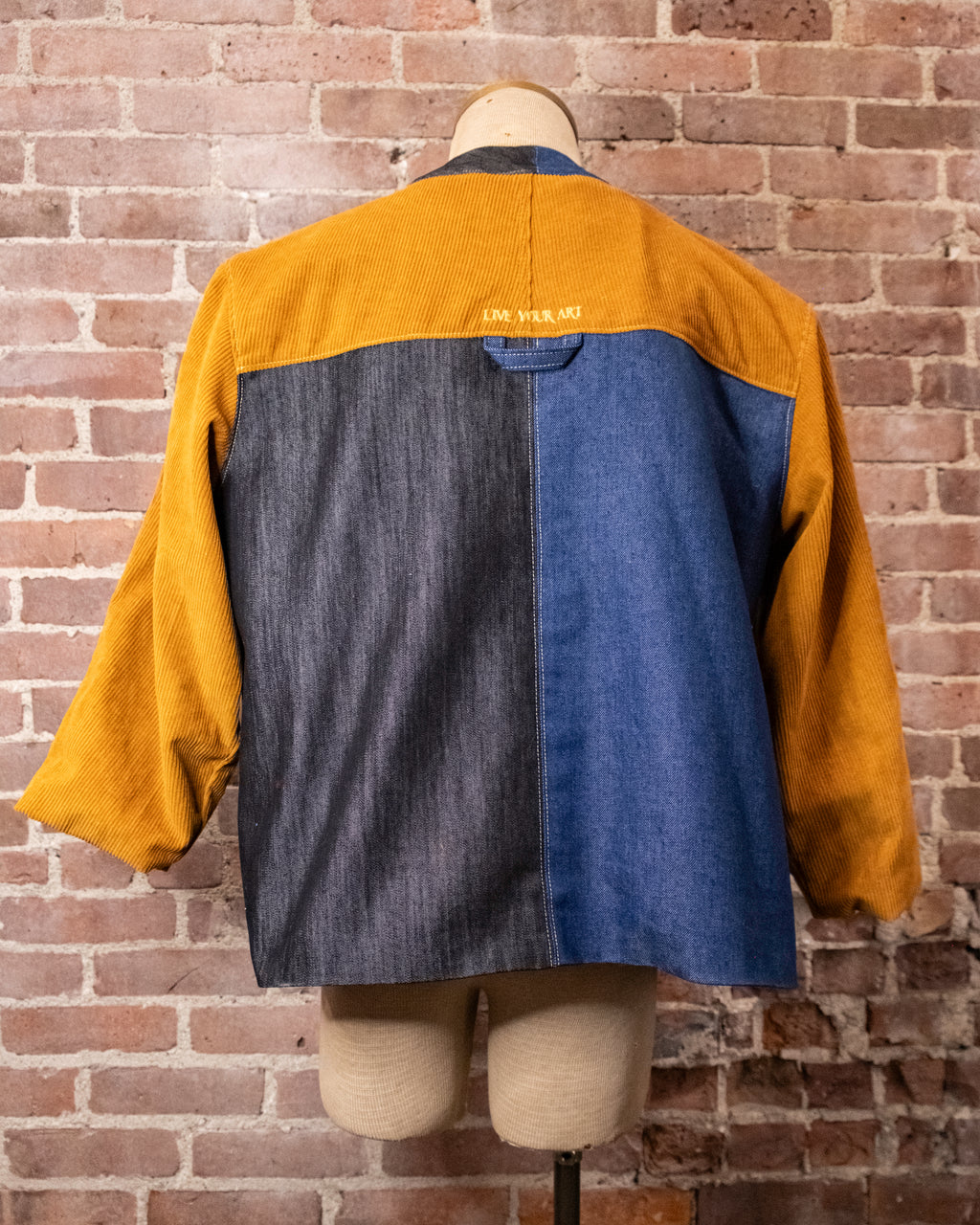 Contrast Denim & Corduroy Noragi