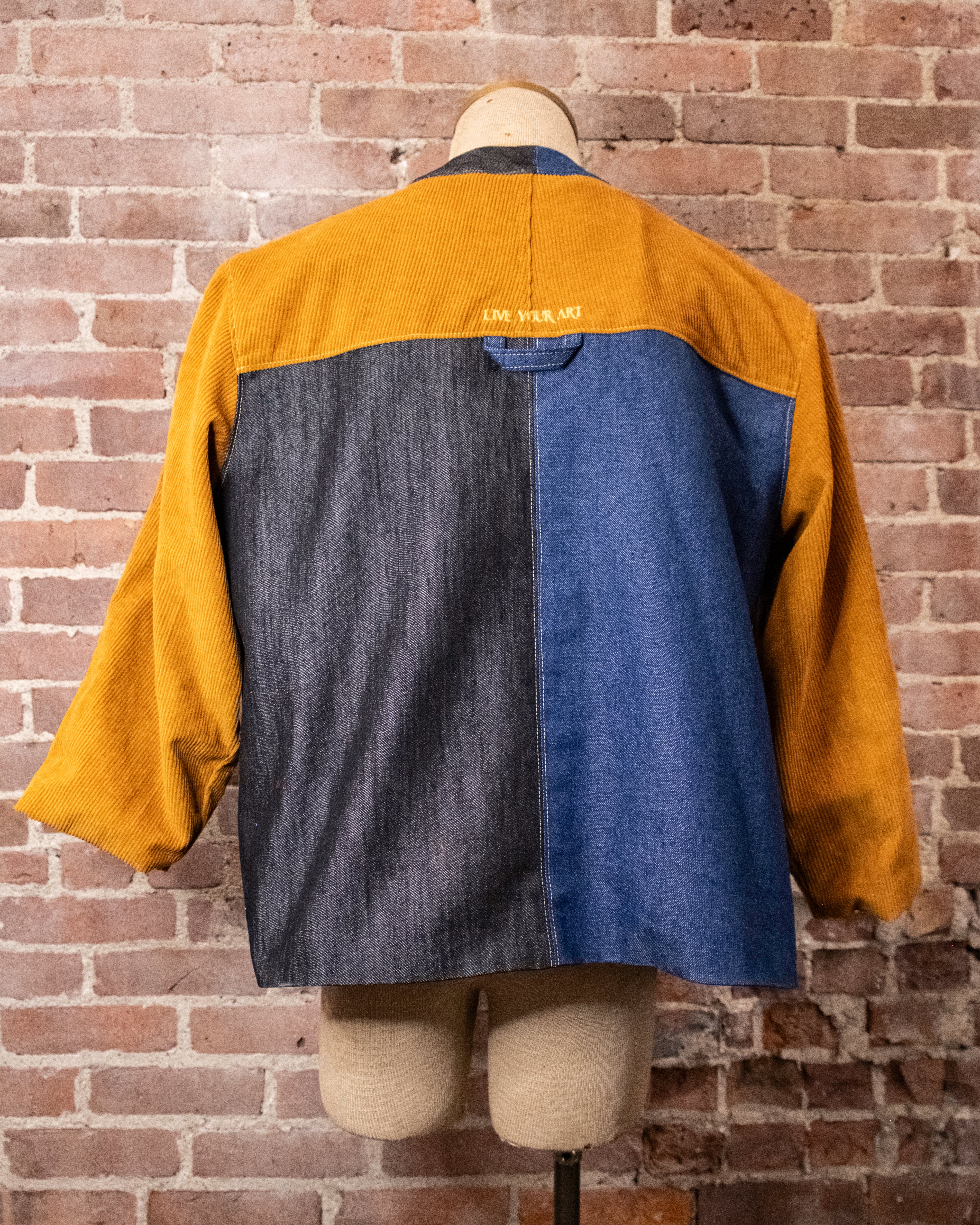 Contrast Denim & Corduroy Noragi