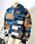 Upcycled Denim Patchwork Hoodie