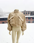 Tan Upholstery Crop Coat